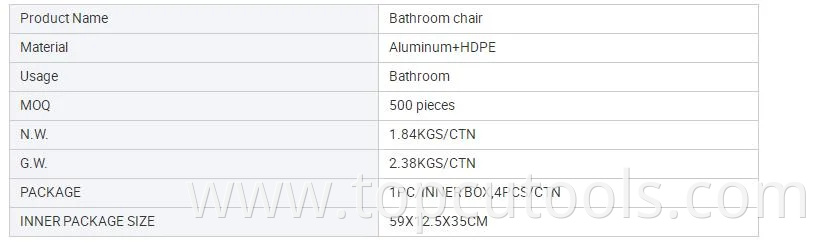 Anti-Slip Bench Bathtub Stool Seat Adjustable Shower Chair Shower Commode Chair for Elderly, Senior, Handicap & Disabled